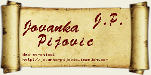 Jovanka Pijović vizit kartica